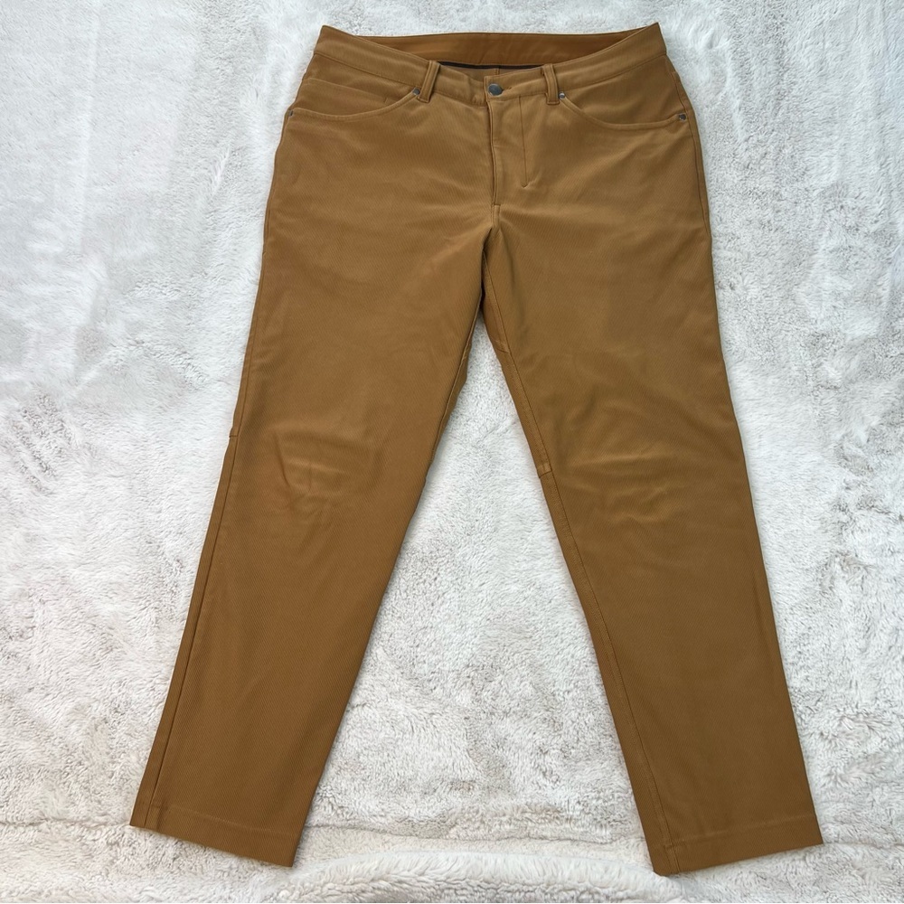 LULULEMON Pants Mens 31 Rust ABC Slim Fit Pants Stretch Athleisure Crop